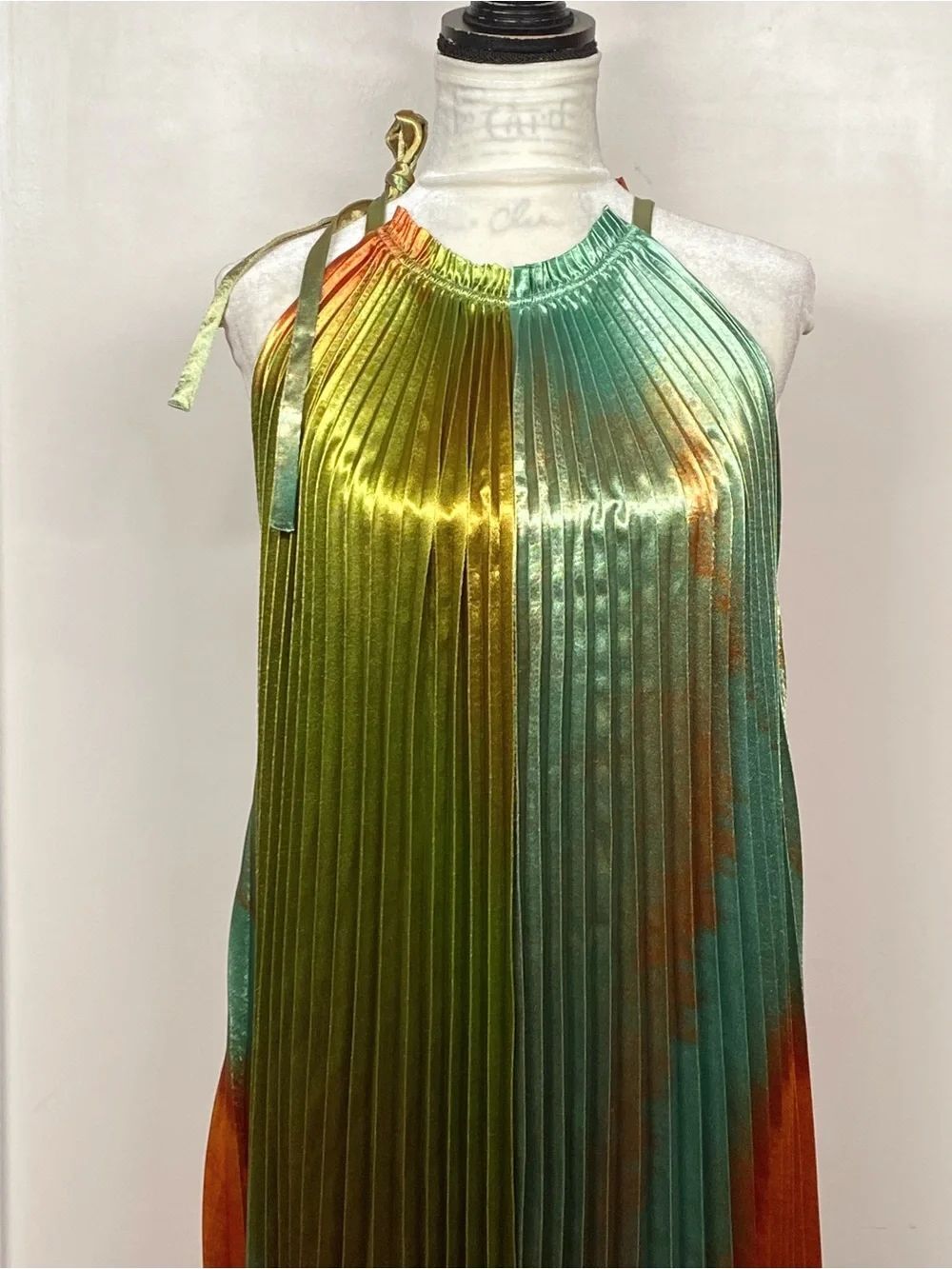 Ulla Johnson Desert Topaz Pleated Dress size 8 - Picture 3 of 11